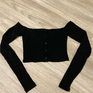 Zara - off the shoulder crop top. Size small.